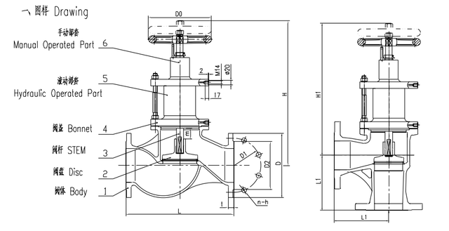 Marine MANUAL & HYDRAULICAL OPERATED STOP CHECK VALVE HDJV31-00